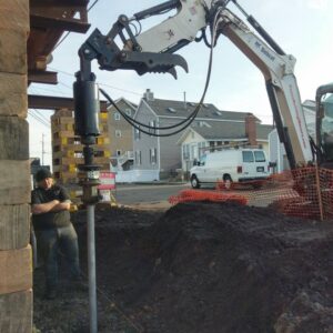 helical pilings install