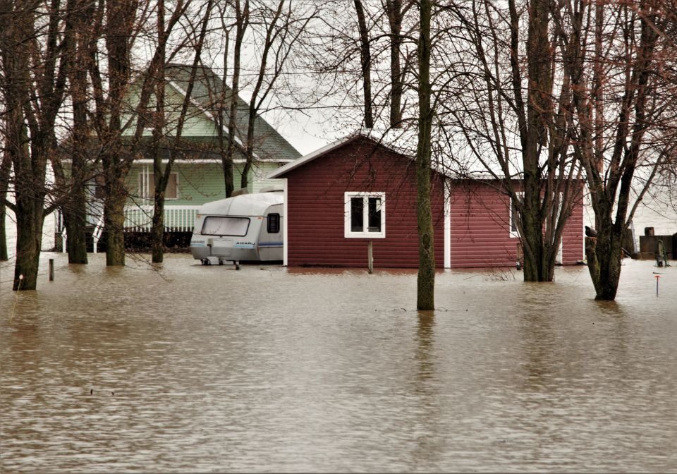 a flooded home